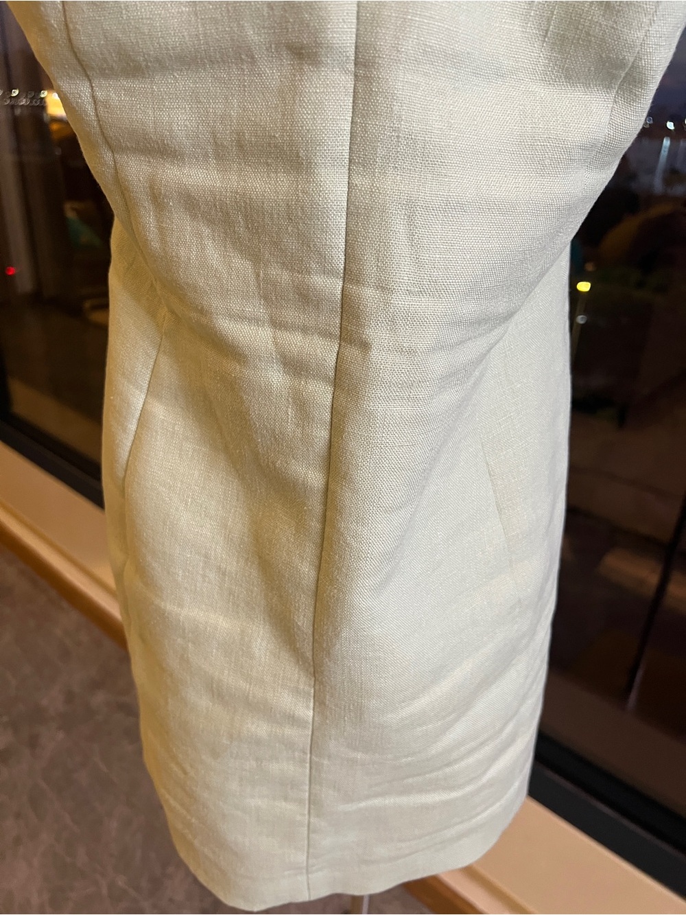 Venroy Mint Green Strapless 100% Linen Structured Corset Mini Dress NWOT - Picture 12 of 16